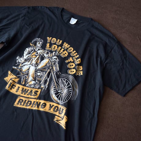 SKULL BIKER MESSAGE T-SHIRTS