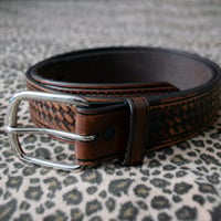 GOOD! RANGER BELT CO. BASKET WEAVE GARRISON BELT 36