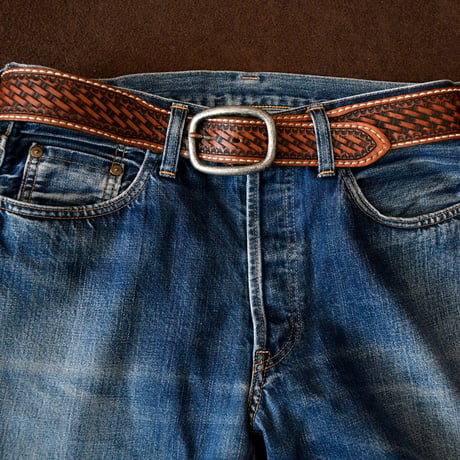 CHIPPEWA BASKET WEAVE GARRISON BELT 34