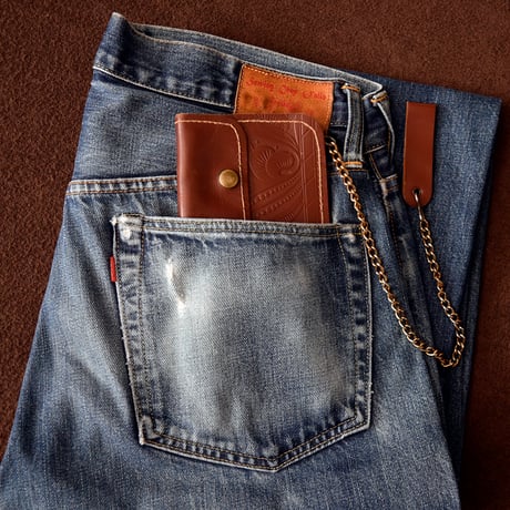 70s VINTAGE TRUCKER WALLET BROWN