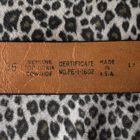 80s VINTAGE COWHIDE OFFICER'S BELT 36