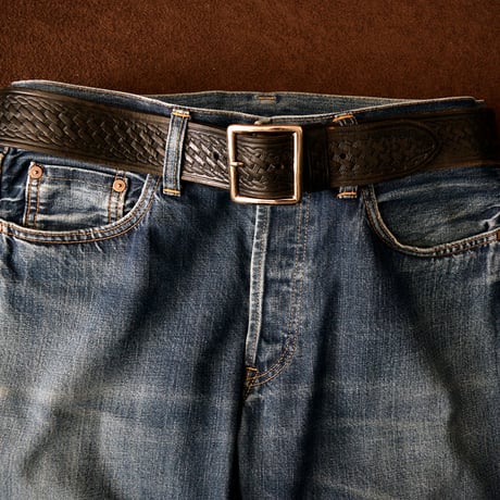 TRIPLE K BASKET WEAVE GARRISON BELT 36