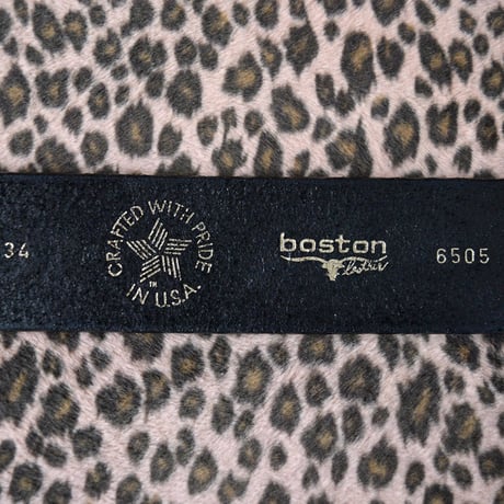 GOOD! BOSTON LEATHER BASKET WEAVE GARRISON BELT 34