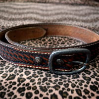 CHIPPEWA BASKET WEAVE GARRISON BELT 34