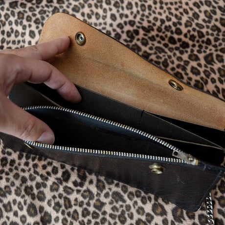 GOOD! 70s VINTAGE COWHIDE BIKER WALLET
