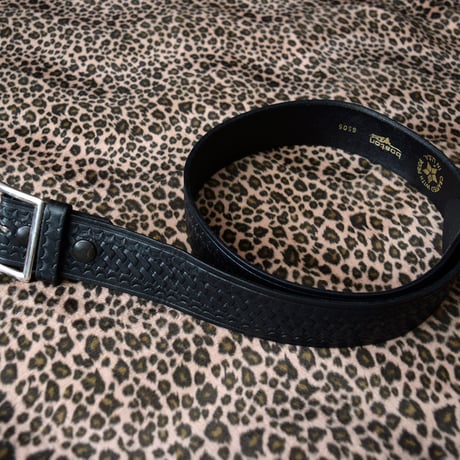 GOOD! BOSTON LEATHER BASKET WEAVE GARRISON BELT 34