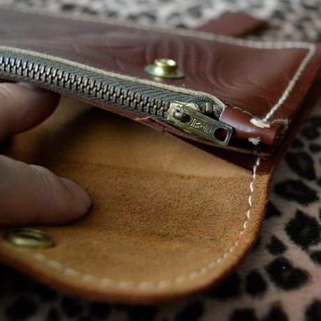 70s VINTAGE TRUCKER WALLET BROWN
