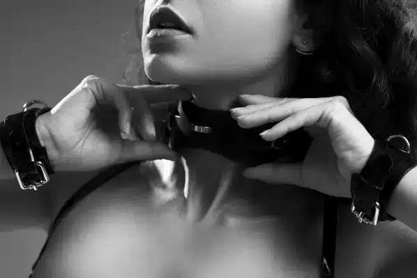 BDSM Fesseln und Halsband aus Leder