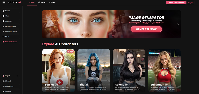candy.ai offizielle Homepage