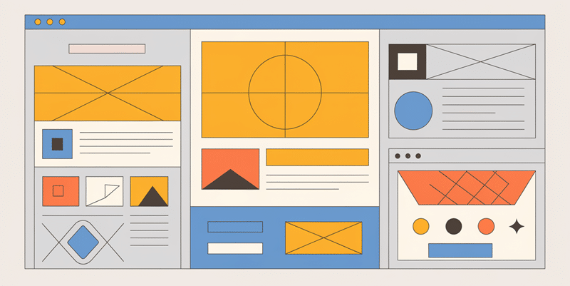Illustration einer Webseite mit betonten Werbebereichen und Call-to-Action-Elementen, die den Einsatz von Display-Werbung visualisieren.