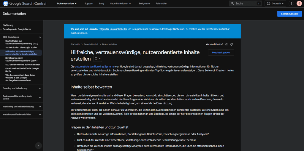 E-E-A-T Richtlinien von Google
