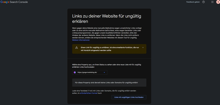 Google Disavow Tool