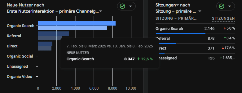 SEO-Monitoring in Google Analytics - Besucher Tracking