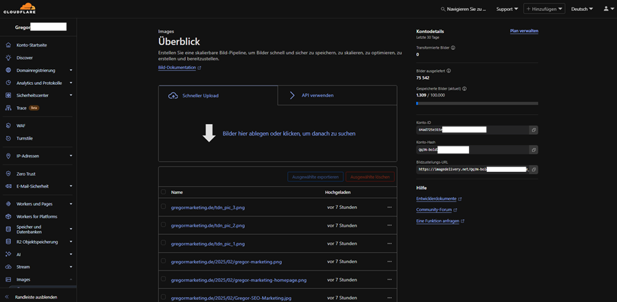 Cloudflare CDN für Bilder