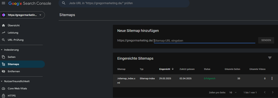 Sitemap in der Google Search Console einreichen