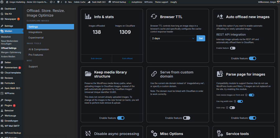 Wordpress Plugin Offload Media to Cloudflare Images
