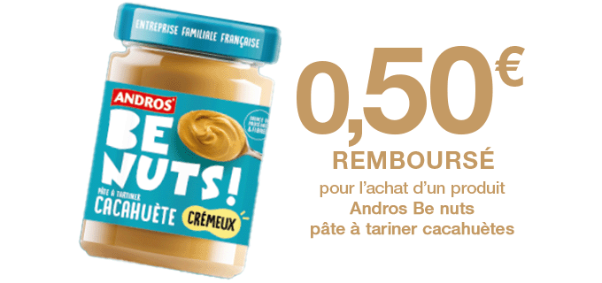 Andros Be nuts - 0.50 € remboursé