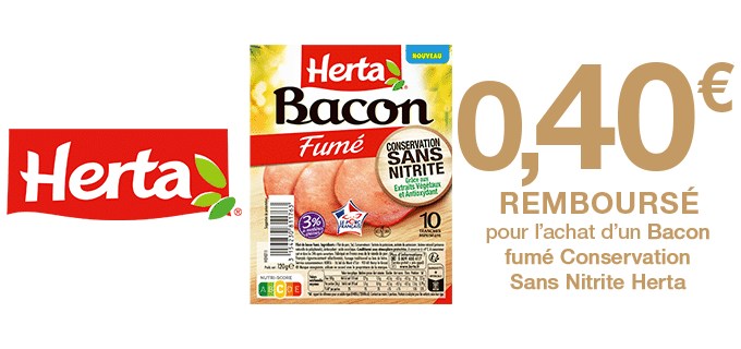 Bacon Conservation Sans Nitrite - 0.40 € remboursé