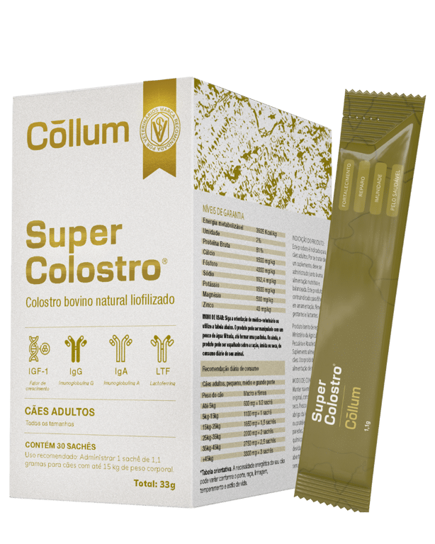 Super Colostro Collum — suplemento para cães idosos