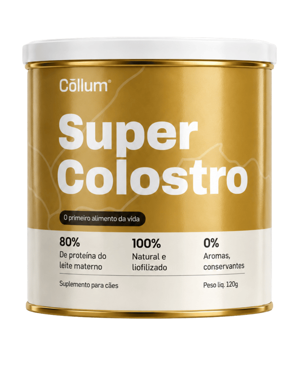 Lata Super Colostro Cōllum 120g — colostro bovino liofilizado para cães
