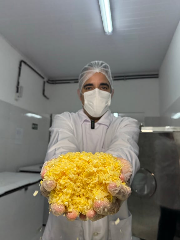 Colostro liofilizado Cōllum produzido em fábrica própria