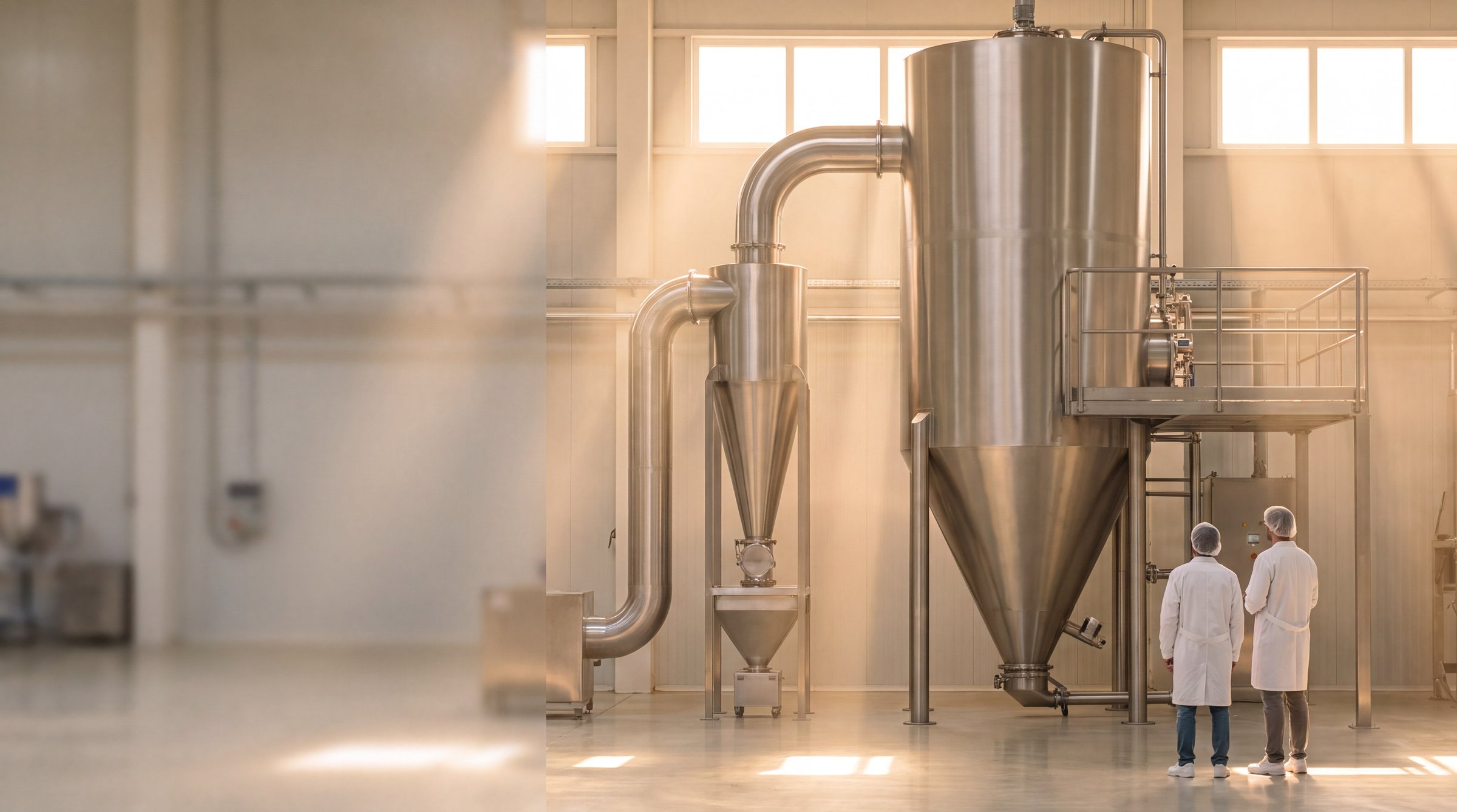 Spray dryer de aco inox da fabrica Collum em Sao Fidelis RJ