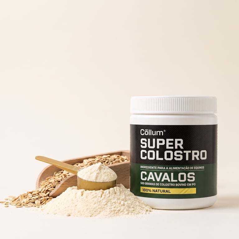O que vai dentro do pote Super Colostro para Cavalos