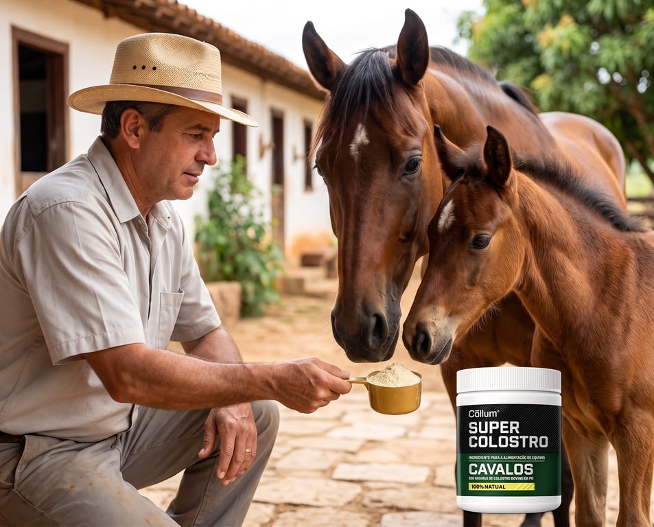 A rotina com Super Colostro para Cavalos em casa