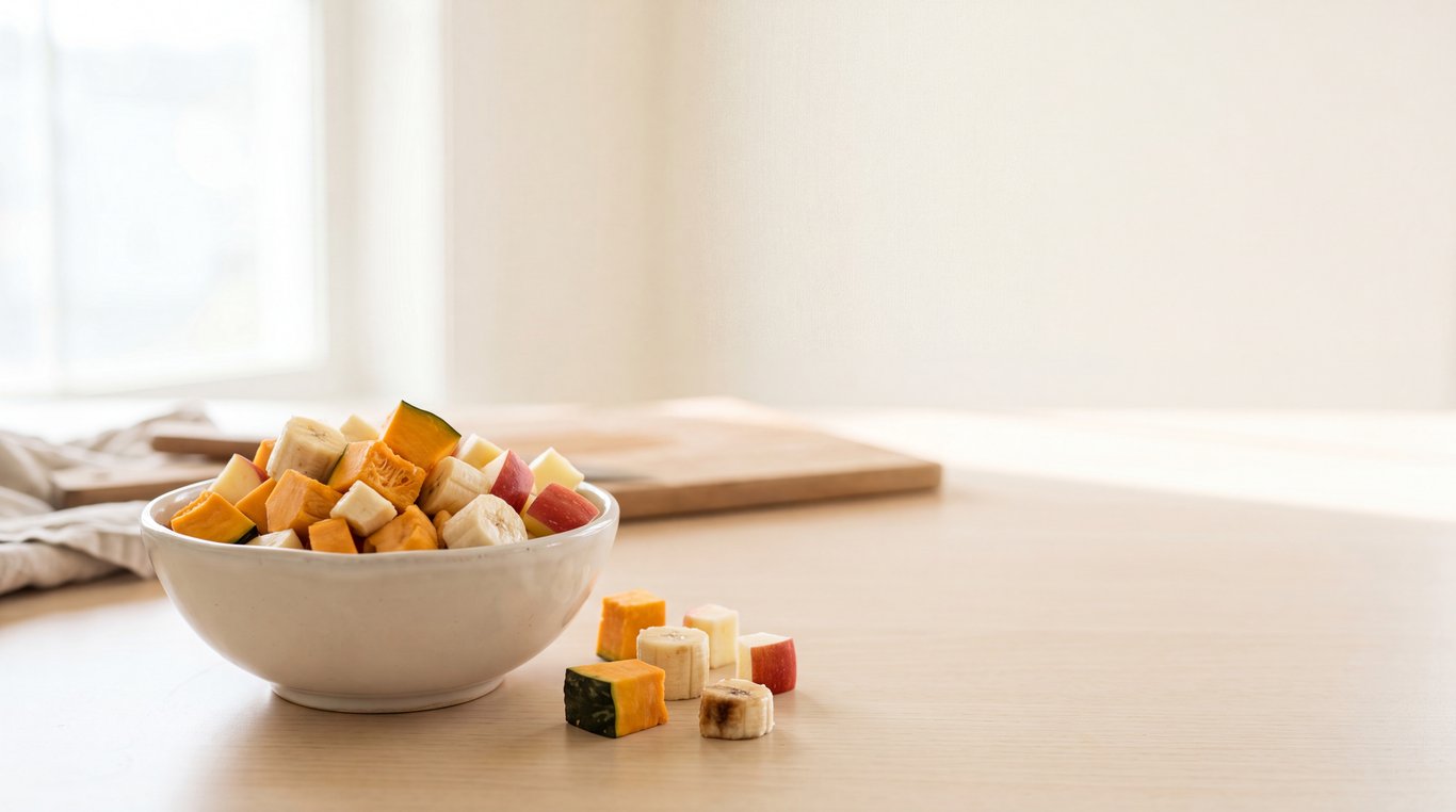 Ingredientes da lata Cōllum Júnior na bancada