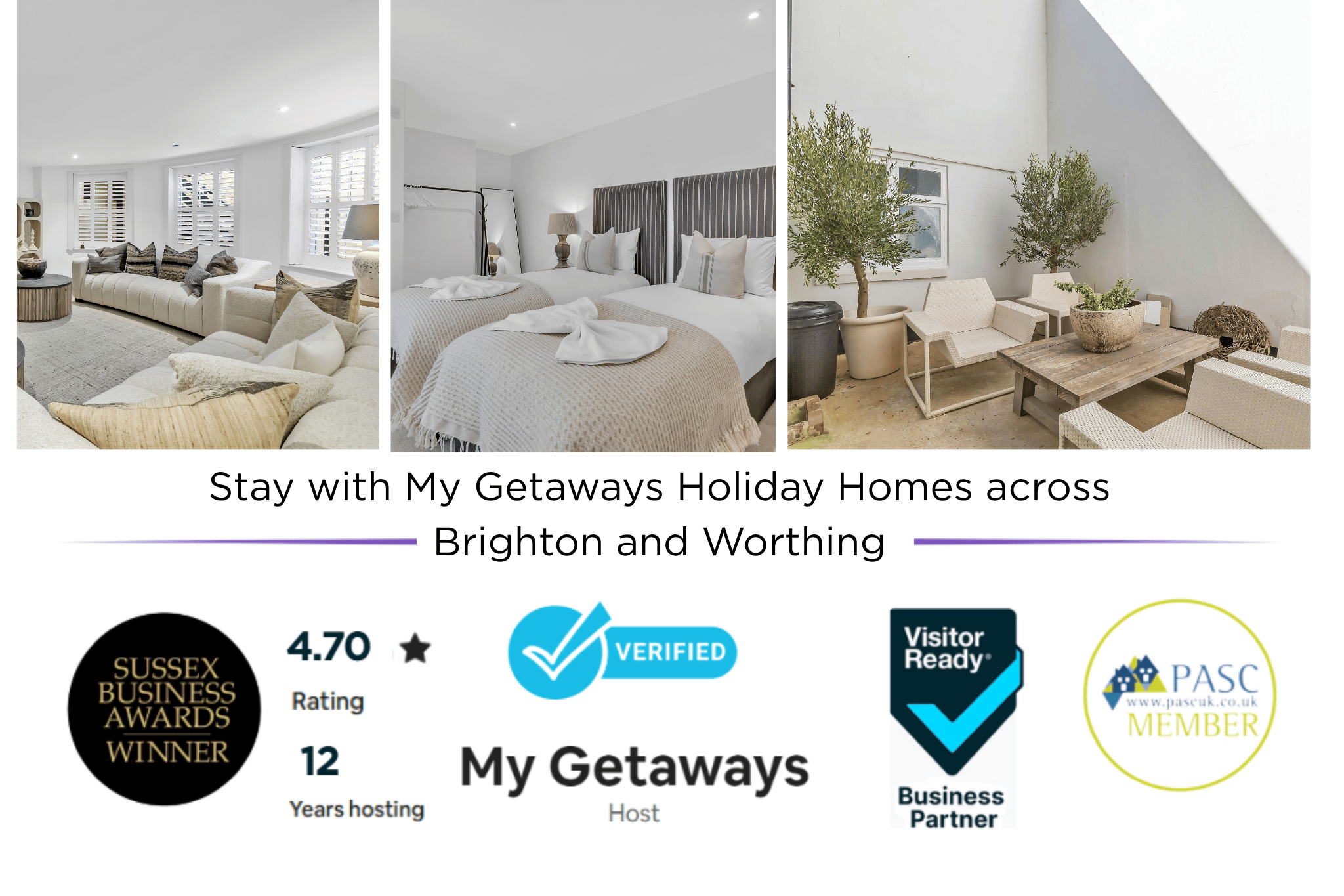 Central Snug with Patio | By My Getaways in Lower ground floor flat, 9 Liverpool terrace, Worthing BN11 1TA - Property image 2 - VivreStays