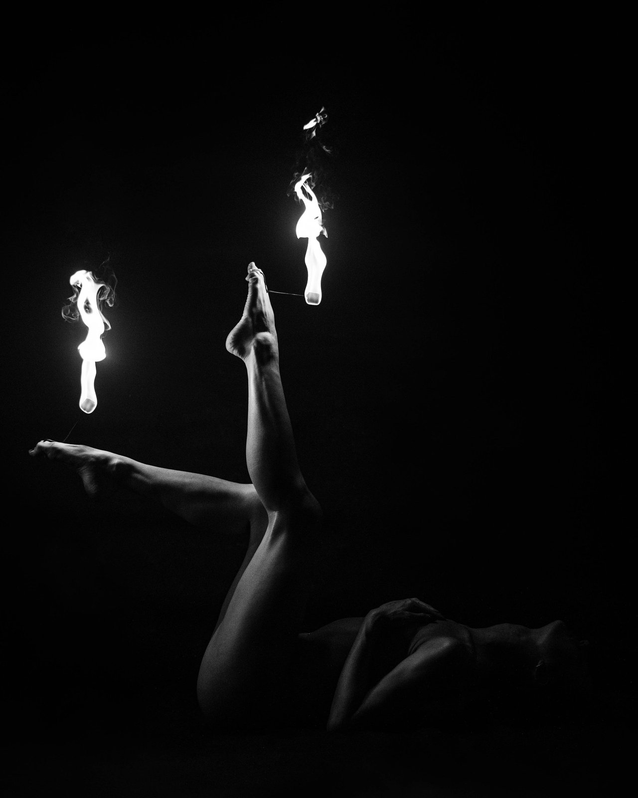 Fire performer Courtney, 2025
