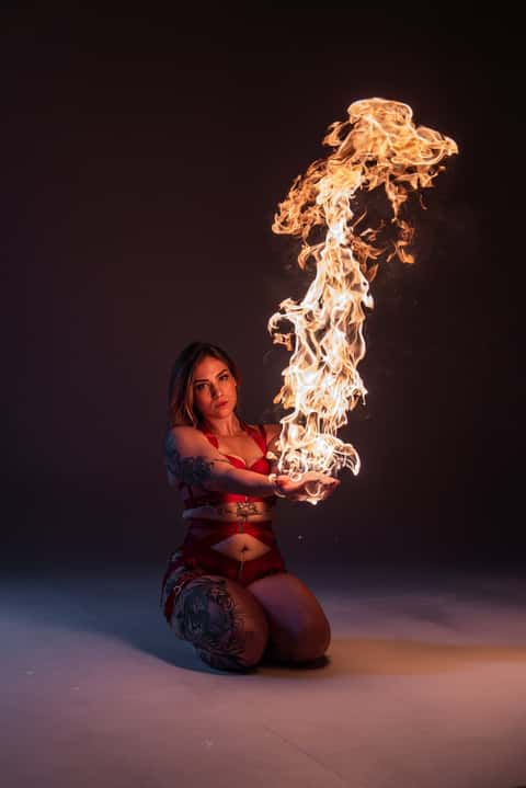 Fire performer Pixie, frame 3