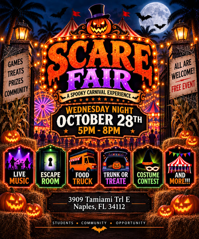 🎃👻 KEISER NAPLES SCARE FAIR IS COMING! 👻🎃