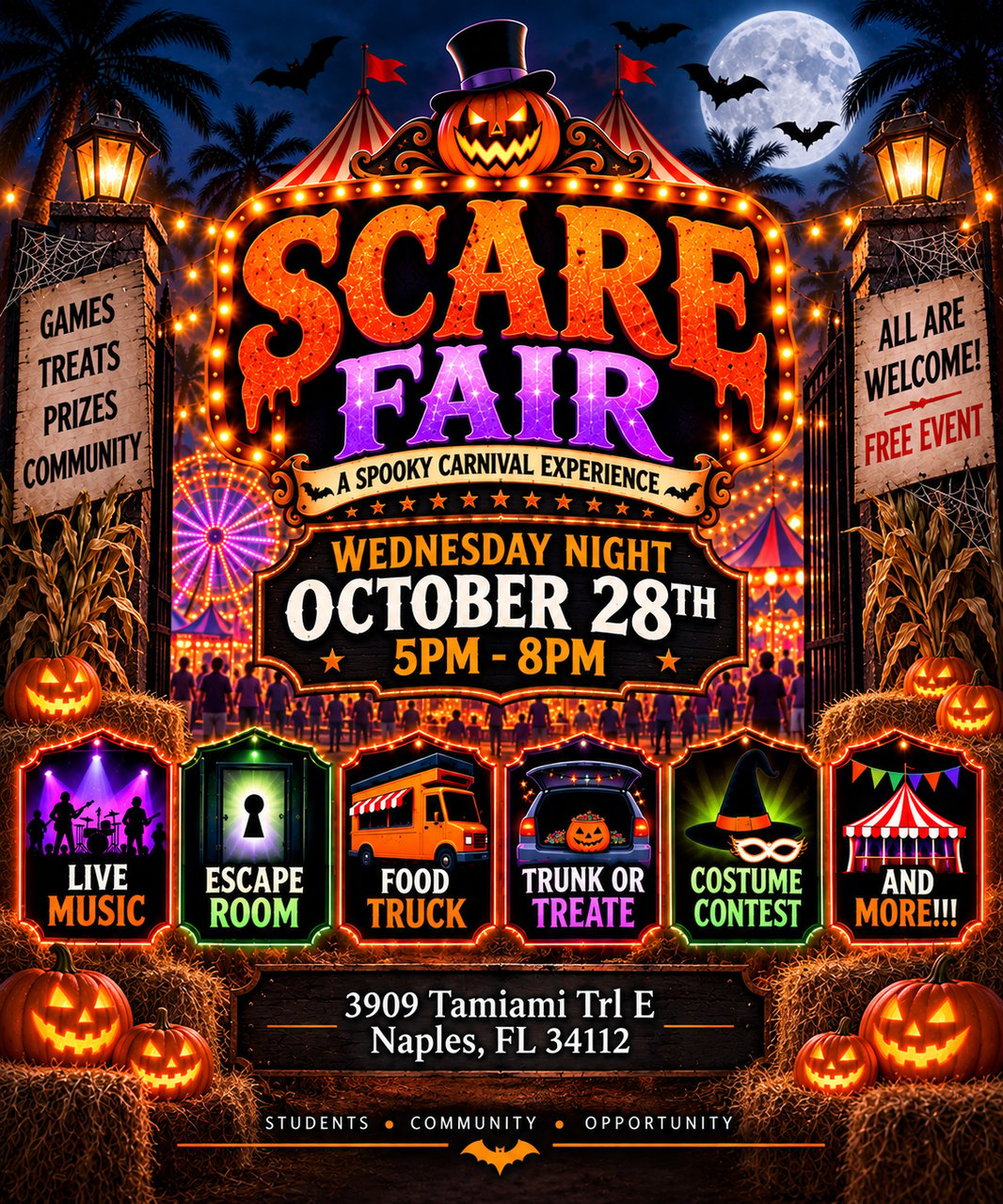 🎃👻 KEISER NAPLES SCARE FAIR IS COMING! 👻🎃