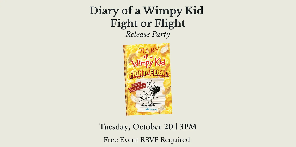 Diary of a Wimpy Kid: Fight or Flight Release Party | Books on Third