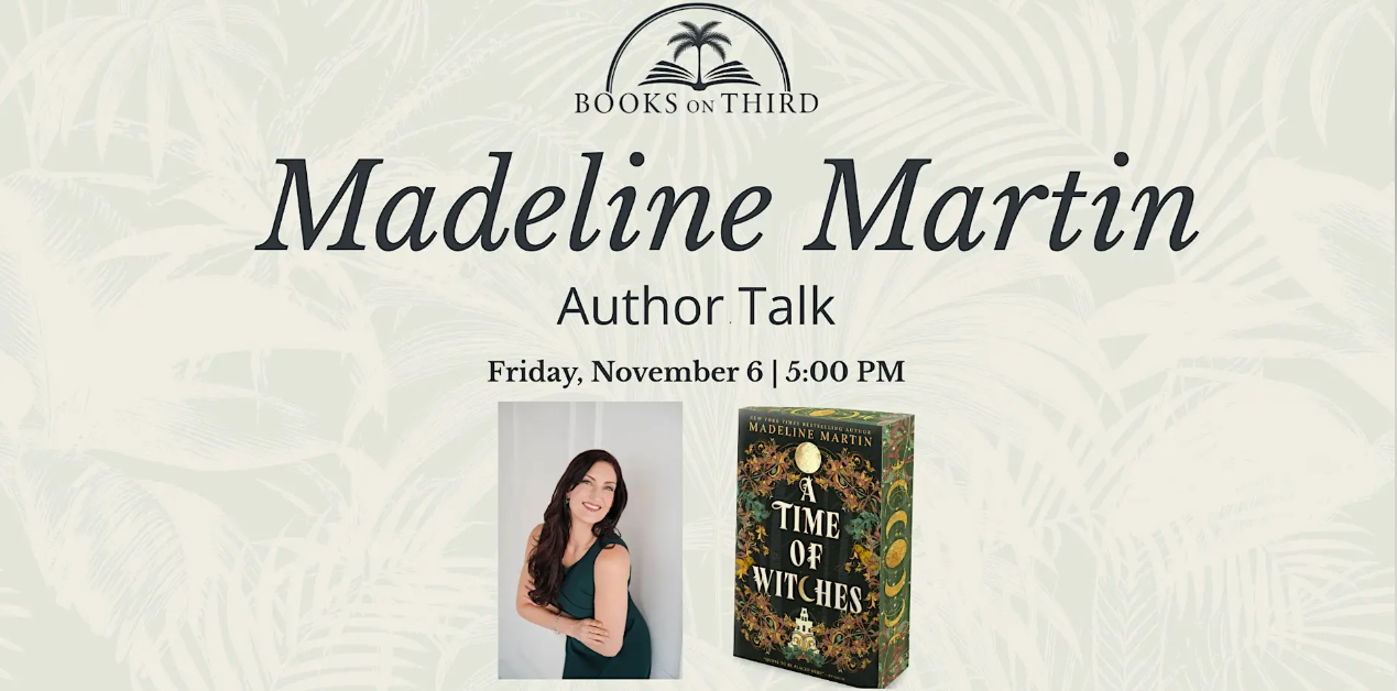 Author Talk with Madeline Martin, A Time of Witches | Books on Third