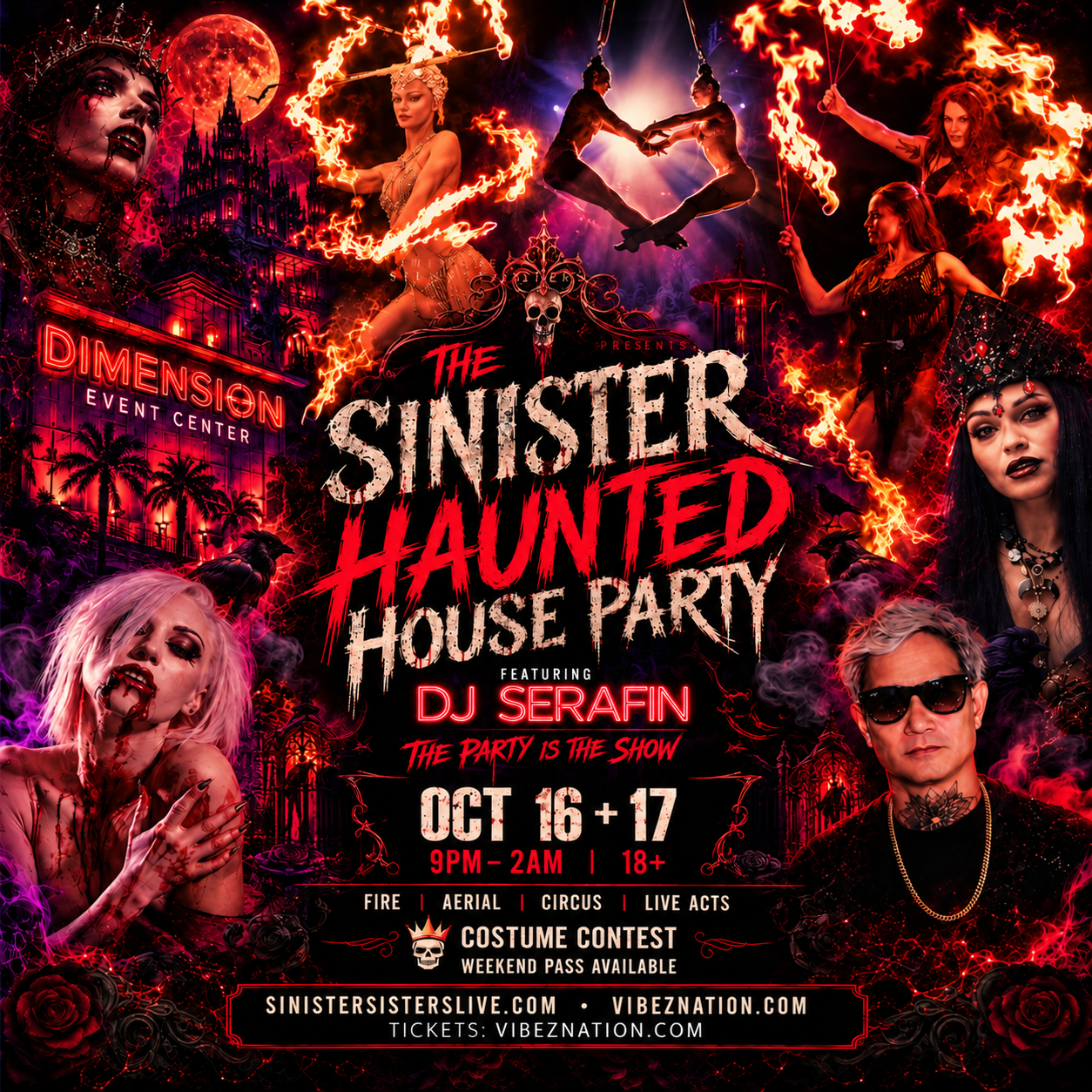 Sinister Sisters Haunted House Costume Party + Show