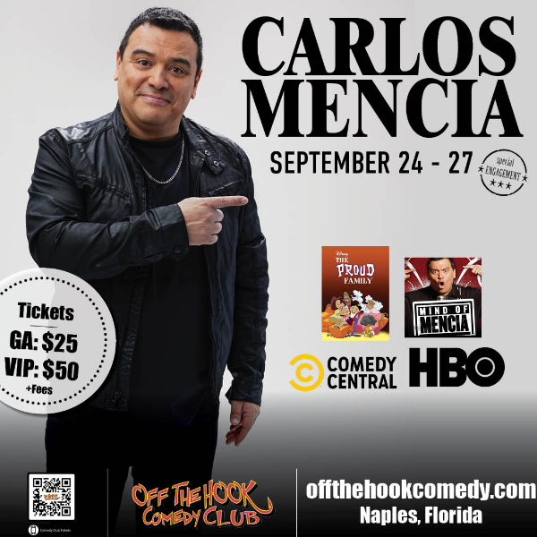 Comedian Carlos Mencia Live in Naples, Florida!