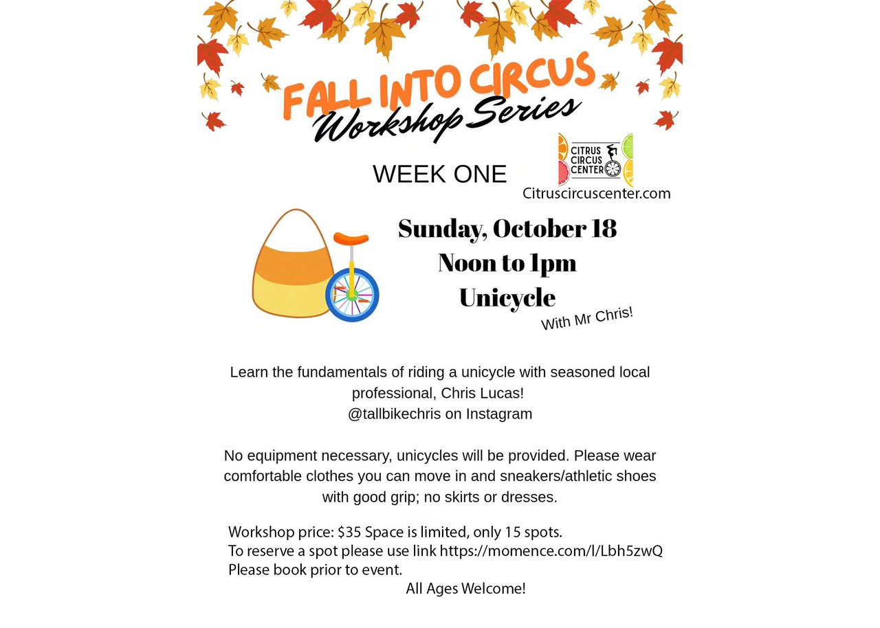 Fall Into Circus Unicycle Workshop