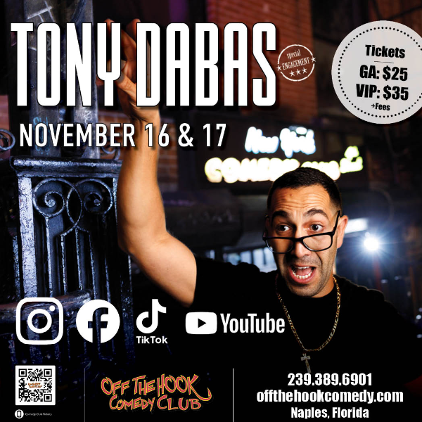 Comedian Tony Dabas Live in Naples, Florida!