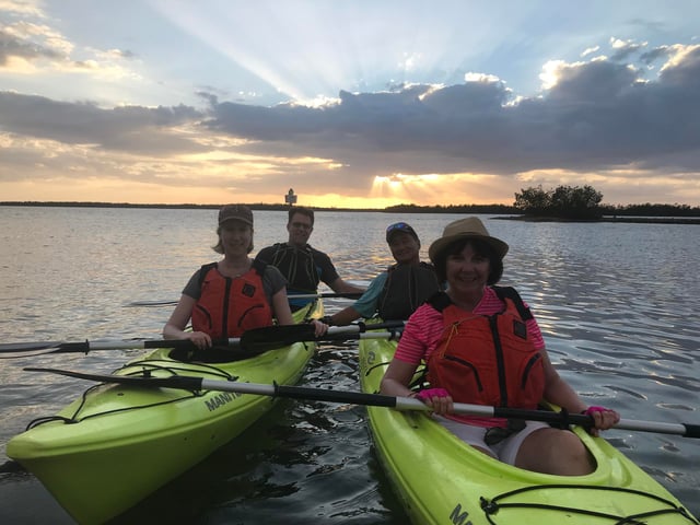 Adventure paddle tours sunset group