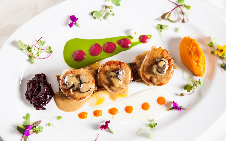 Cote d azur plated scallops