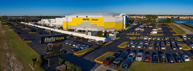 Hertz arena aerial wide