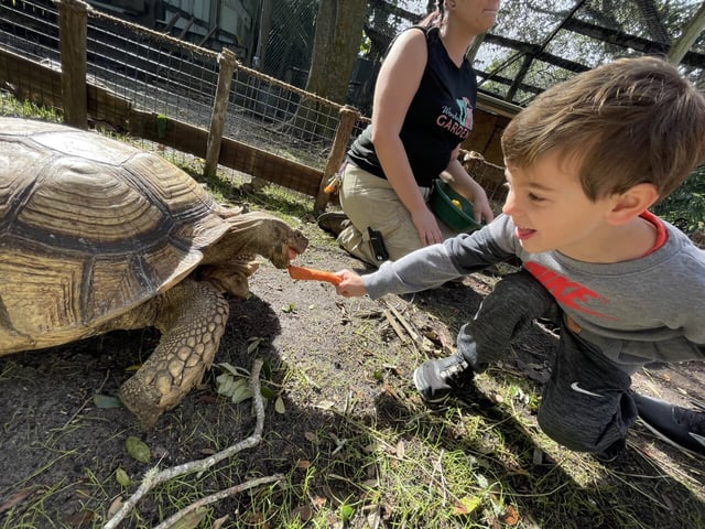 Wonder gardens animal encounter feeding