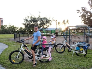 Scott carr with kids bike