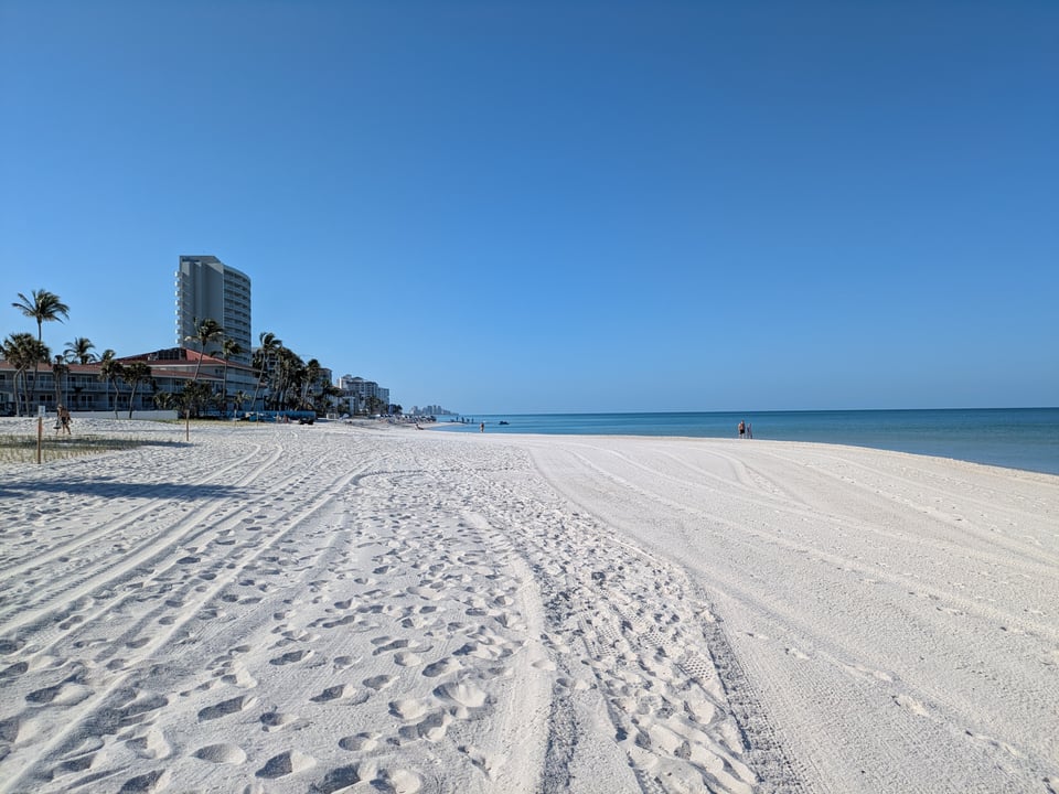 North naples beach near la playa