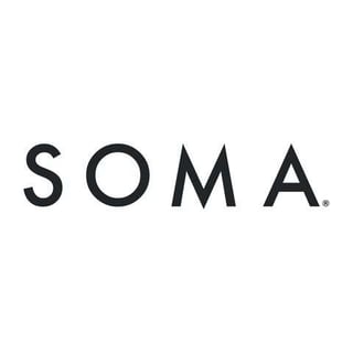 SOMA logo in black lettering on a white background