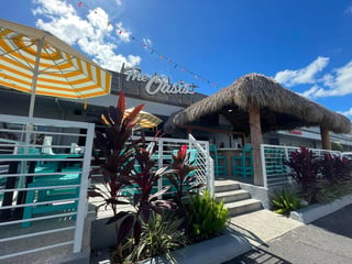 The oasis naples front tiki entrance