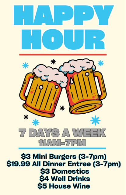 Red Cream Modern Happy Hour Instagram Story 11 x 17 in 11 x 17 in