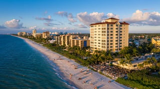 Vanderbilt beach resort aerial